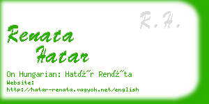 renata hatar business card